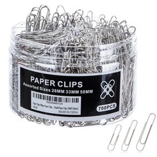 700pcs Paper Clips Assorted Sizes Large 700PCS