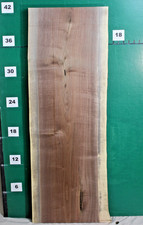 Beautiful Black Walnut Live Edge Slab 43"L x 16 to 14.5" W x 1.8" T 0828