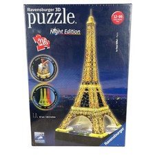 Ravensburger 3D Eiffel Tower Jigsaw Puzzle Night Edition 216 pieces Paris France
