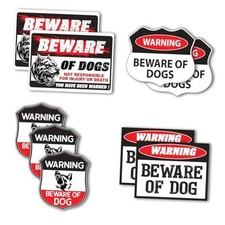 Pack 8 Pcs Beware of Dog Sticker for Cars Vehicle Trucks Indoor Dog A131