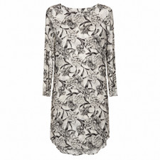 Zimmermann Dress Size 0 Shift Long Sleeve Grey Short Flower