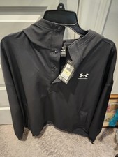 Under Armour Men's Vibe StormShell Hoodie Black Pullover Jacket MEDIUM 1386575