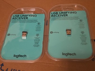 BRAND NEW LOGITECH USB UNIFYING RECEIVER IN ORIGINAL PACKAGE LOT Of 2