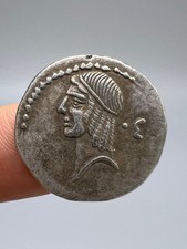 Rare Ancient Roman Silver Denarius Coin Vintage Roman Republic Collectible