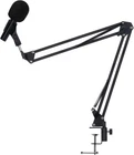 FiNeWaY Microphone Boom Arm Adjustable Desk Mic Stand with Clamp