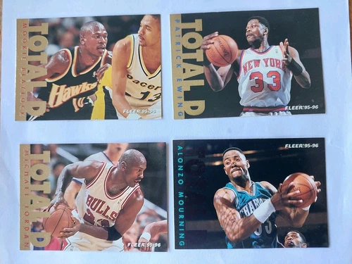 NBA - 1995-96-  Fleer TOTAL D inc Michael Jordan & Shaq O'Neal 12 Card Full Set