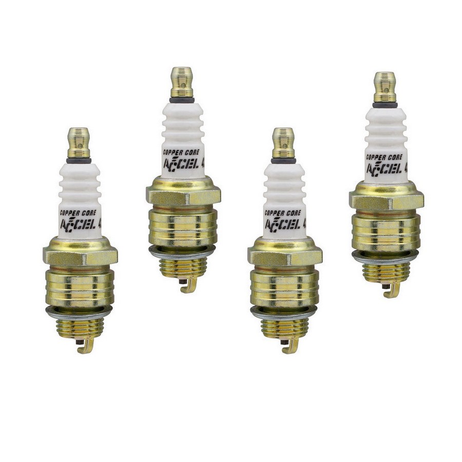 ACCEL 0437S-4 Shorty Fits Spark Plugs Set Of 4 For Efficient Ignition