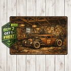 Rusty Hot Rod Garage Vintage Metal Tin Sign 8x12 Room Wall Art