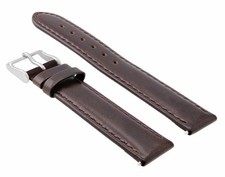 20MM SMOOTH LEATHER WATCH STRAP BAND FOR LONGINES HERITAGE WATCH DARK BROWN