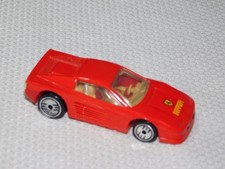 Vintage Hot Wheels Blue Card Ferrari TESTAROSSA Red w/ chrome Wheels 35