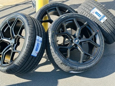 4 NEW 19'' Black Wheels Rims Tires Fits: 2005-2026 Audi A4 S4 A5 S5 A6 S6 A7 S7