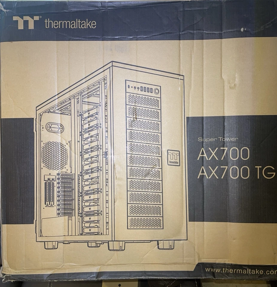 Thermaltake AX700 Super Tower Case E-ATX/SSI-EEB 18 FANS 560mm Rad 630mm GPU BLK - Image 4 of 4