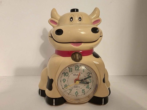 Very Rare Table Clock (1970s) Cow Alarm Mooing