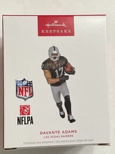 2024 Hallmark Davante Adams Las Vegas Raiders Keepsake Christmas Ornament NEW