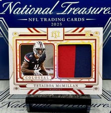 2025 National Treasures Tetairoa McMillan Colossal Materials Gold Patch,#/10🔥🐆