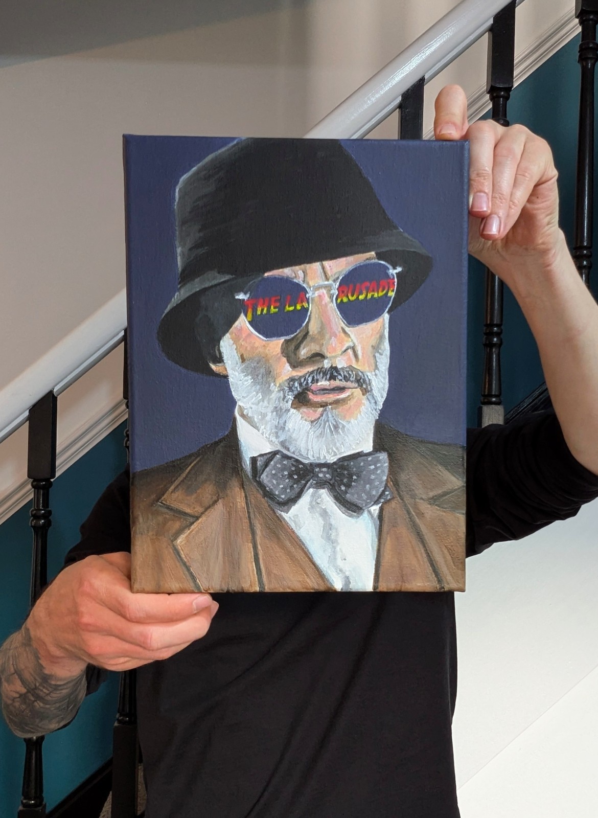Indiana Jones y la última cruzada Henry Jones - Pintura retrato Sean Connery