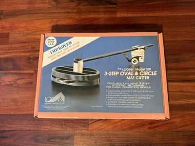 The Logan 3-Step Oval & Circle Mat Cutter Model 201 USA Vintage 1998 OPEN BOX