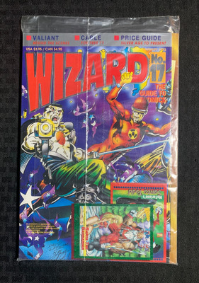 1993 WIZARD Magazine #17 SEALED with Card Inserts Valiant Comics / Cable