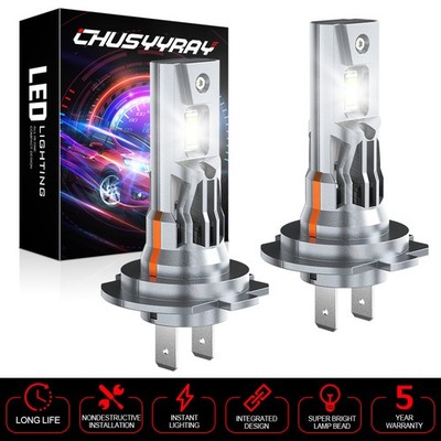 2x H7 LED Headlight Bulb Kit High Low Beam 50W 5000LM Super Bright 6000K White
