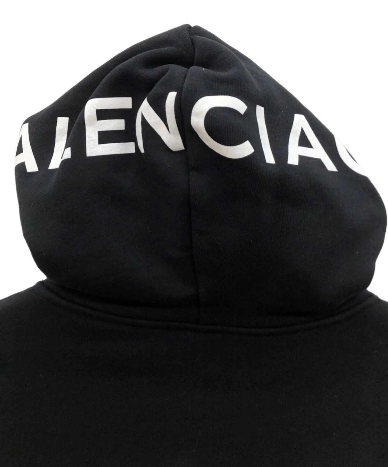 BALENCIAGA Felpa con Cappuccio Stampa Logo Pullover Taglia: XS Nero Uomo 922190 TXK29