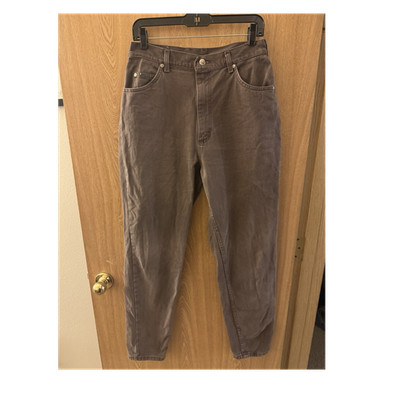 Lee Brown Denim Jeans Regular Fit Mid Rise Tapered 5-Pocket Zip Button
