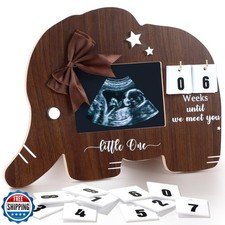 Threehoney Pregnancy Announcement Picture Frame Baby Sonogram Photo Frame wit