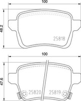 Brembo BremsbeläGe Bremsbelegsatz Hinten Passend FüR Fiat Tipo Kombi