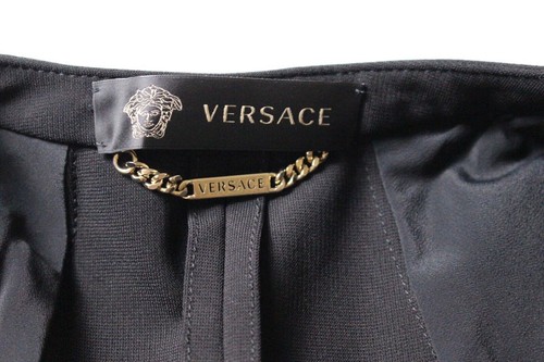 Versace Black Moto Moto Jacket Blazer Tulle Size 36 2017 - Picture 21 of 21