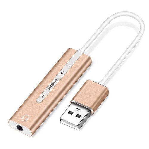 USB Type A To 3.5 mm Stereo Jack Headset Audio Adapter Cable External Sound Card - Picture 4 of 13