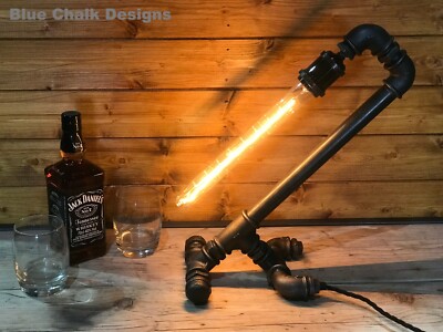 Industrial Tisch / Schreibtischlampe, Retro, Steampunk, Unikat Edison, Mancave Nachttisch