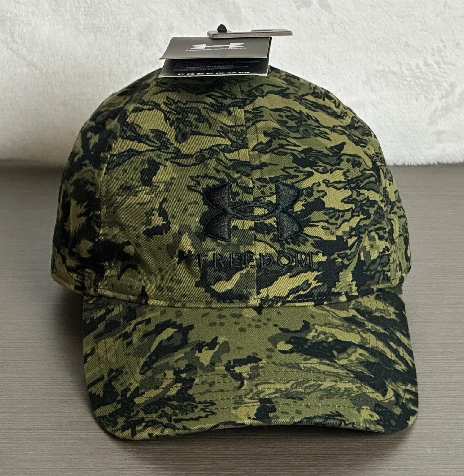 Under Armour Freedom Men's Green Camo Adjustable Baseball Cap /Hat New With Tag