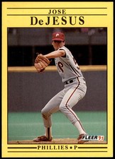 Jose DeJesus #394b 1991 Fleer Jumbo Pack version: Text ends with 