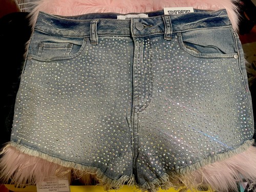 Victoria’s Secret rhinestone cutoff Jean shorts size 8 - Picture 4 of 5