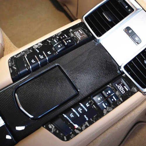OE Carbon Fiber Rear Center Console Panel Trim for Porsche Panamera 2010-16 - Photo 17 sur 32