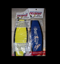 Trident Scuba Diving Mask Strap Cover Brand New In Pkg LOT OF 2 Blue/Yellow