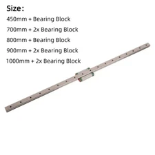 NEW Linear Rail Guide MGN12 450-1000mm Shaft Rod + MGN12H Bearing Slide Block
