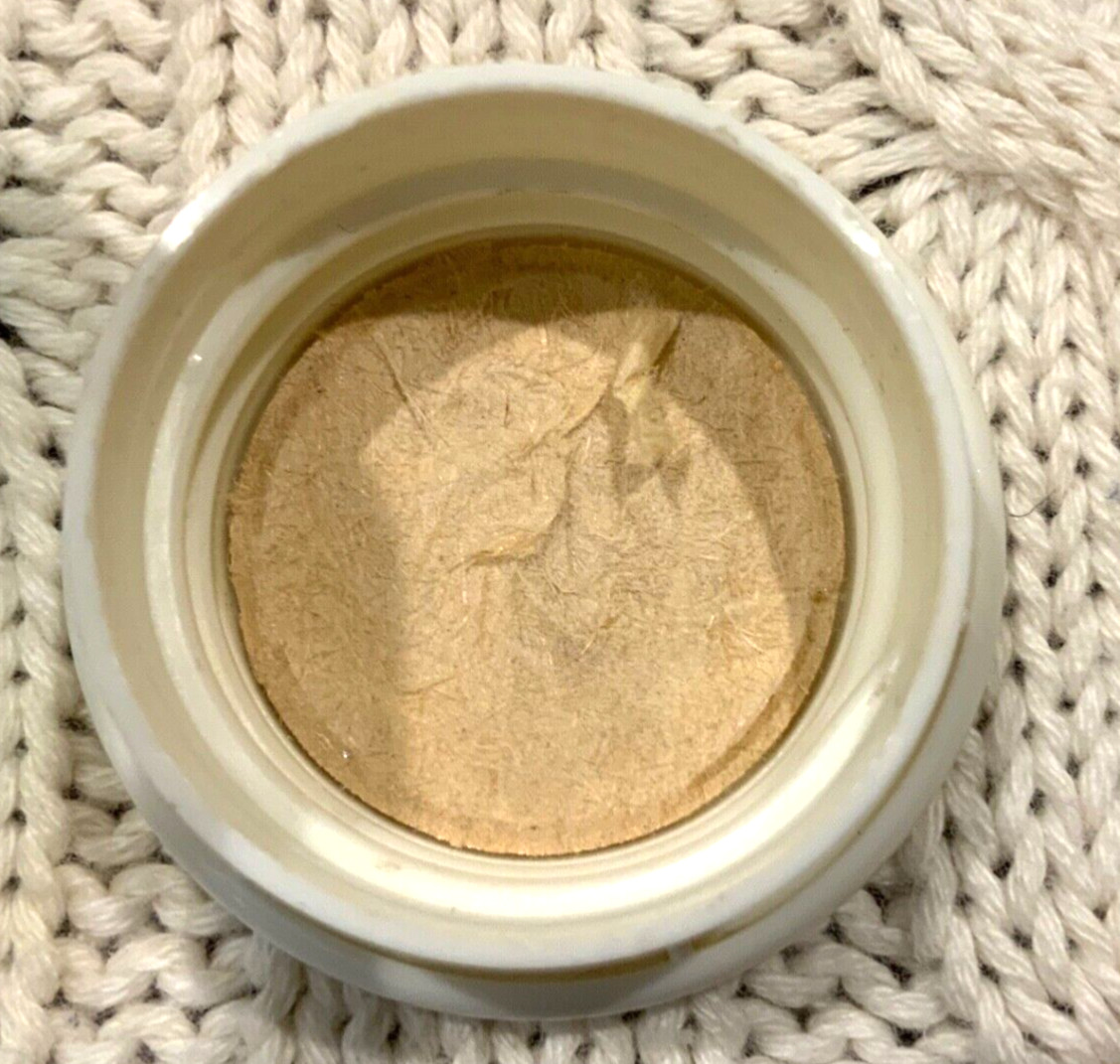 Vintage Upjohn Unicap M Empty Glass Vitamin Bottle Plastic Lid 1 3/4” W Display