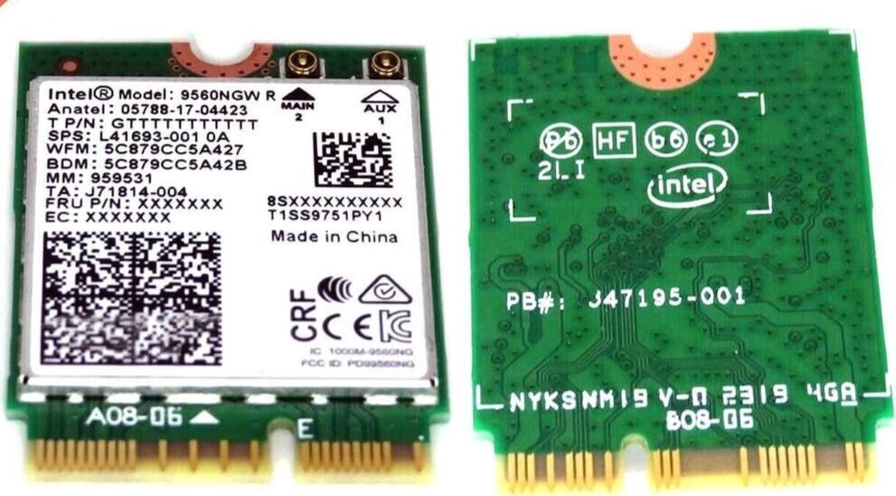 L41693-001 9560NGW Intel Wireless WiFi Card Wlan Chromebook 11 G7