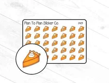 2429~~Pumpkin Pie Date Covers Planner Stickers.