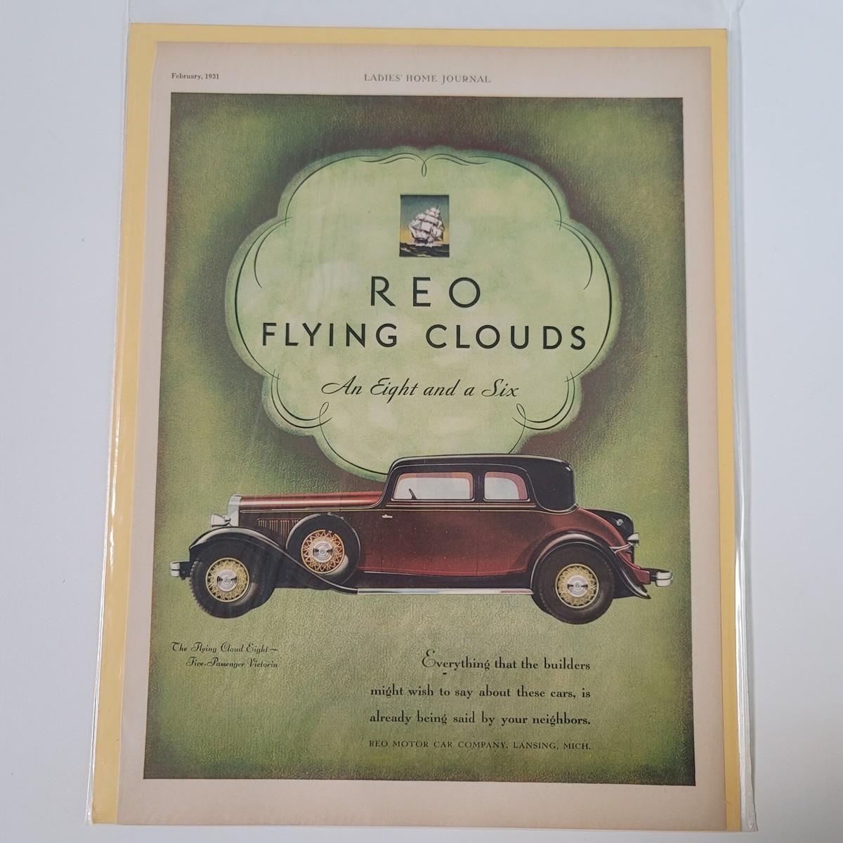 Reo Flying Clouds 1931 Auto Car Ad | eBay