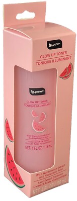 B PURE  Glow Up  Watermelon Toner w/ Hyaluronic Acid - NIB - Fast Ship + Gift !