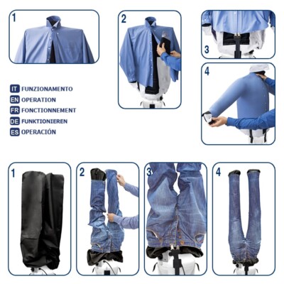EOLO Repasseur Sécheur Automatique Chemises Fer Vertical Professionnel SA06 S V6