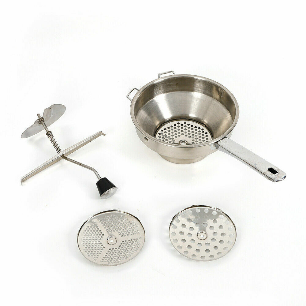 Stainless Steel Mouli Polished Food Mill Vegetable Potato Ricer Mixer