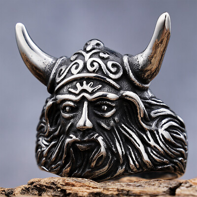 Warriors Amulet Rune Rings for Men Boys Norse Viking Ring Fashion Jewelry Gift