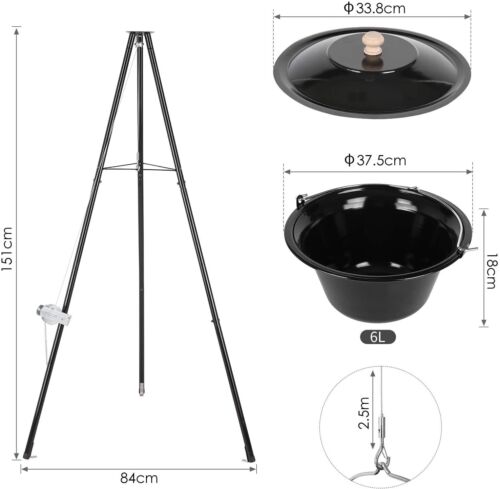 Bollitore Gulasch Ungherese Originale 10 Litri Materiale Smaltato Alta Qualità 38 cm - Foto 4 di 8