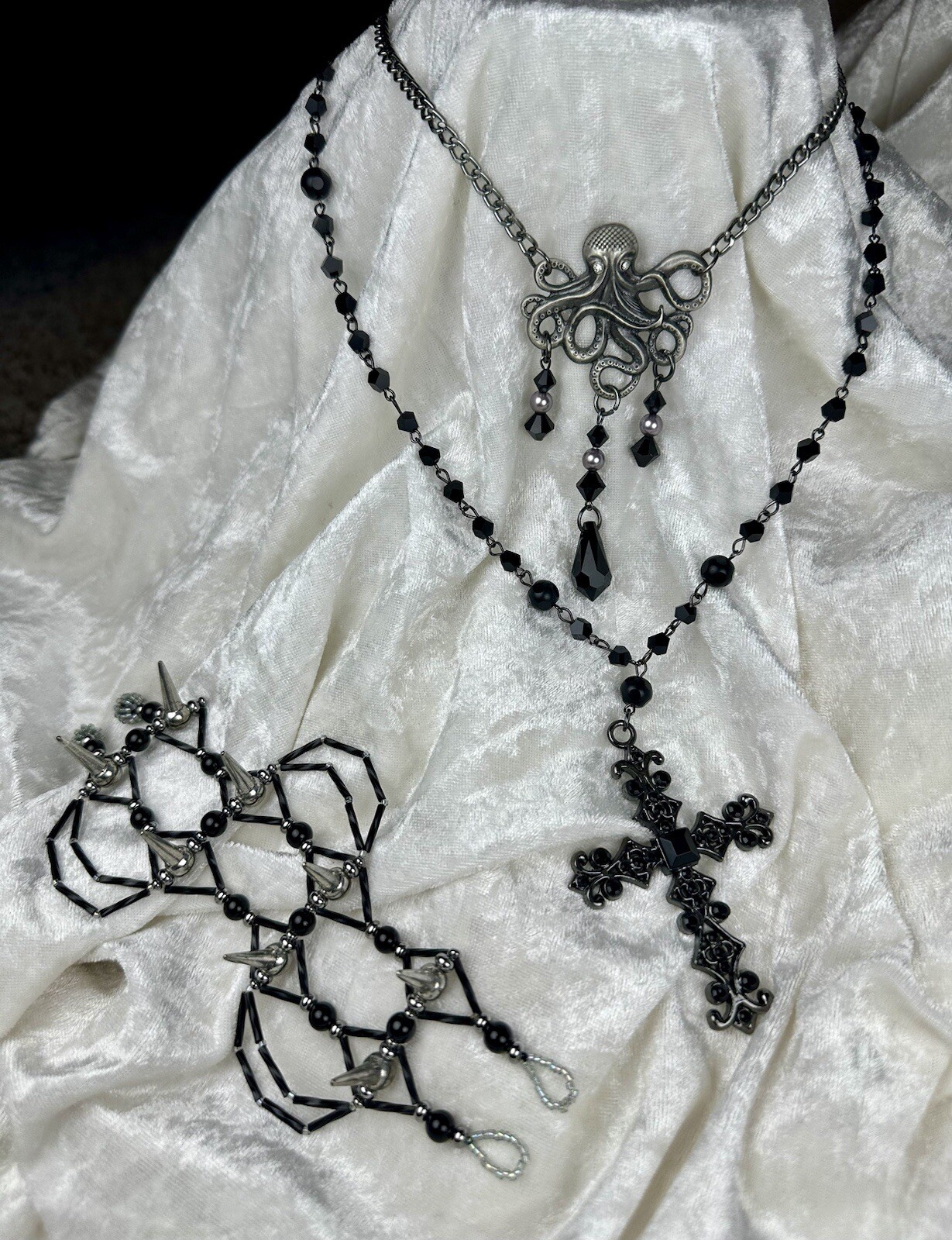 Gothic Jewelry Lot Gothic Cross Spike Jewelry