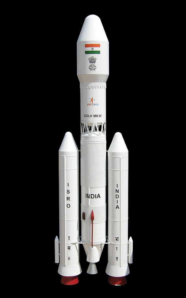 MK III GSLV ISRO India Vehículo de Lanzamiento Espacial Modelo de Madera de Caoba Grande Nuevo