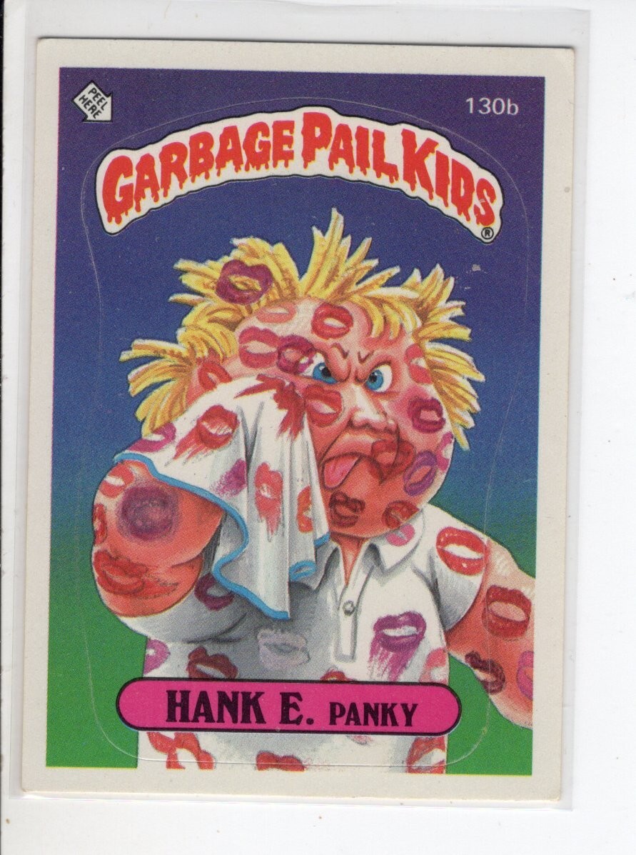 HANK E PANKY Garbage Pail Kids Series 4 Blank Back Error Card #130B Good Condition