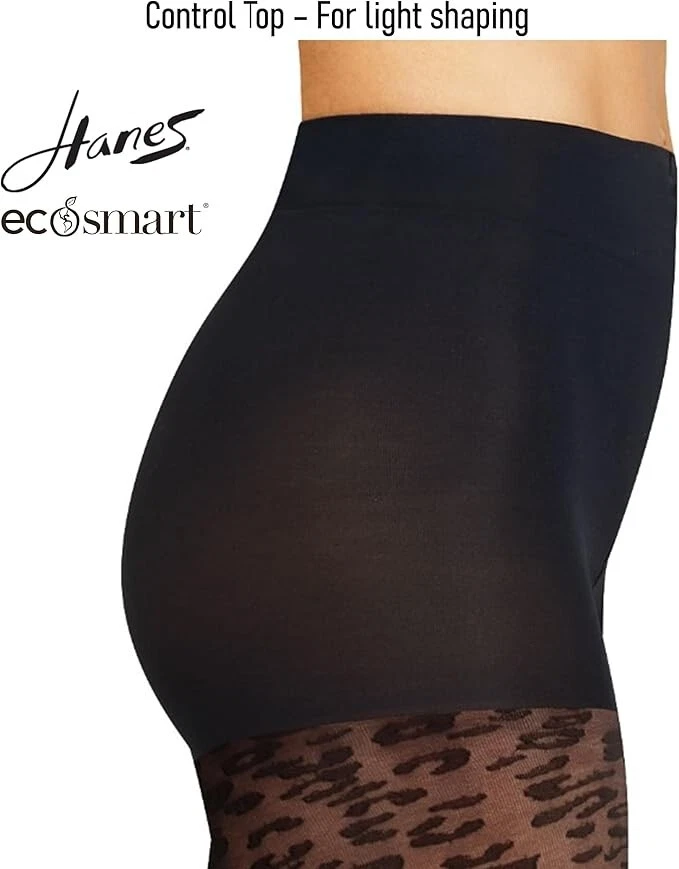 NEW Hanes EcoSmart Top Tights Animal pattern Sheer Control Top Recycled XL - Image 4 of 4