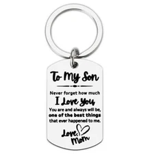 To My Son Keychain from Mom and Son Birthday Gifts for Men I Love You Gifts 